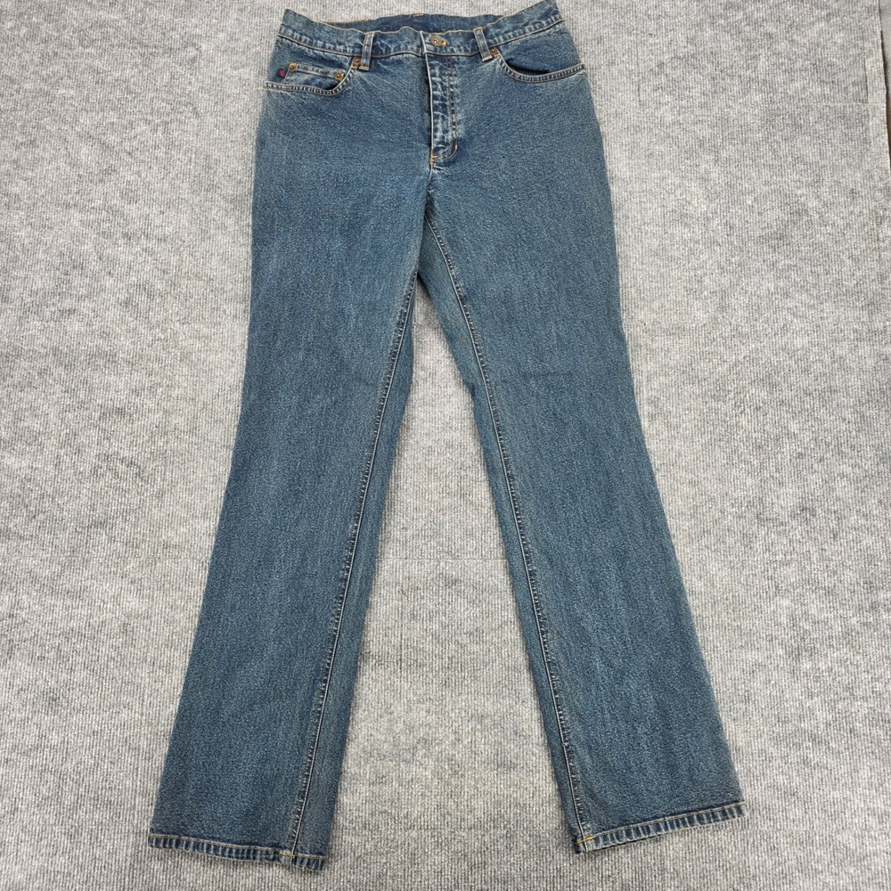 Lauren Ralph Lauren Blue Straight Leg High Rise Jeans Size 8 Medium Wash Denim